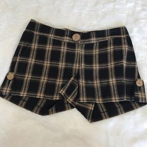 Kensie Girl plaid cotton linen short